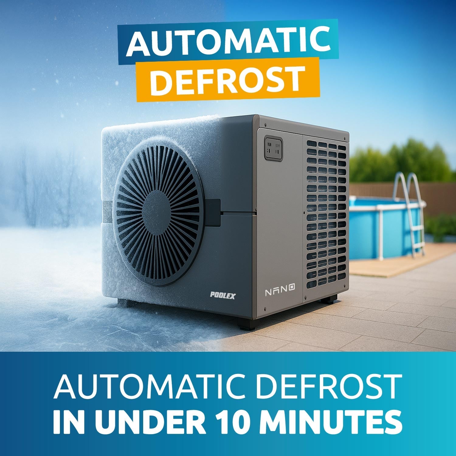 CLEARANCE: 3.5kW Poolex Nano Pool Heat Pump UK Plug & Play (Wi-Fi) - Brand New - Scruffy Box