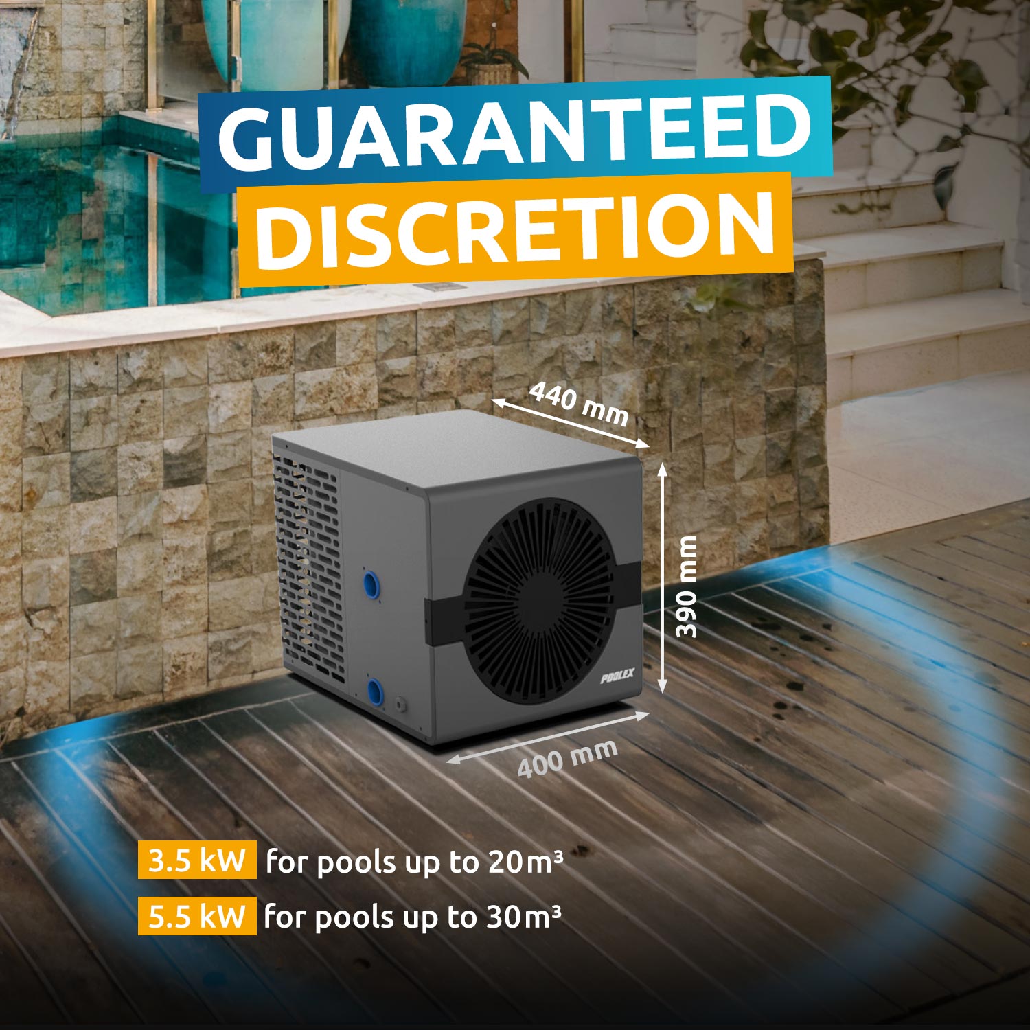 CLEARANCE: 3.5kW Poolex Nano Pool Heat Pump UK Plug & Play (Wi-Fi) - Brand New - Scruffy Box