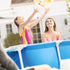 Family playing in an Intex Metal Frame Pool