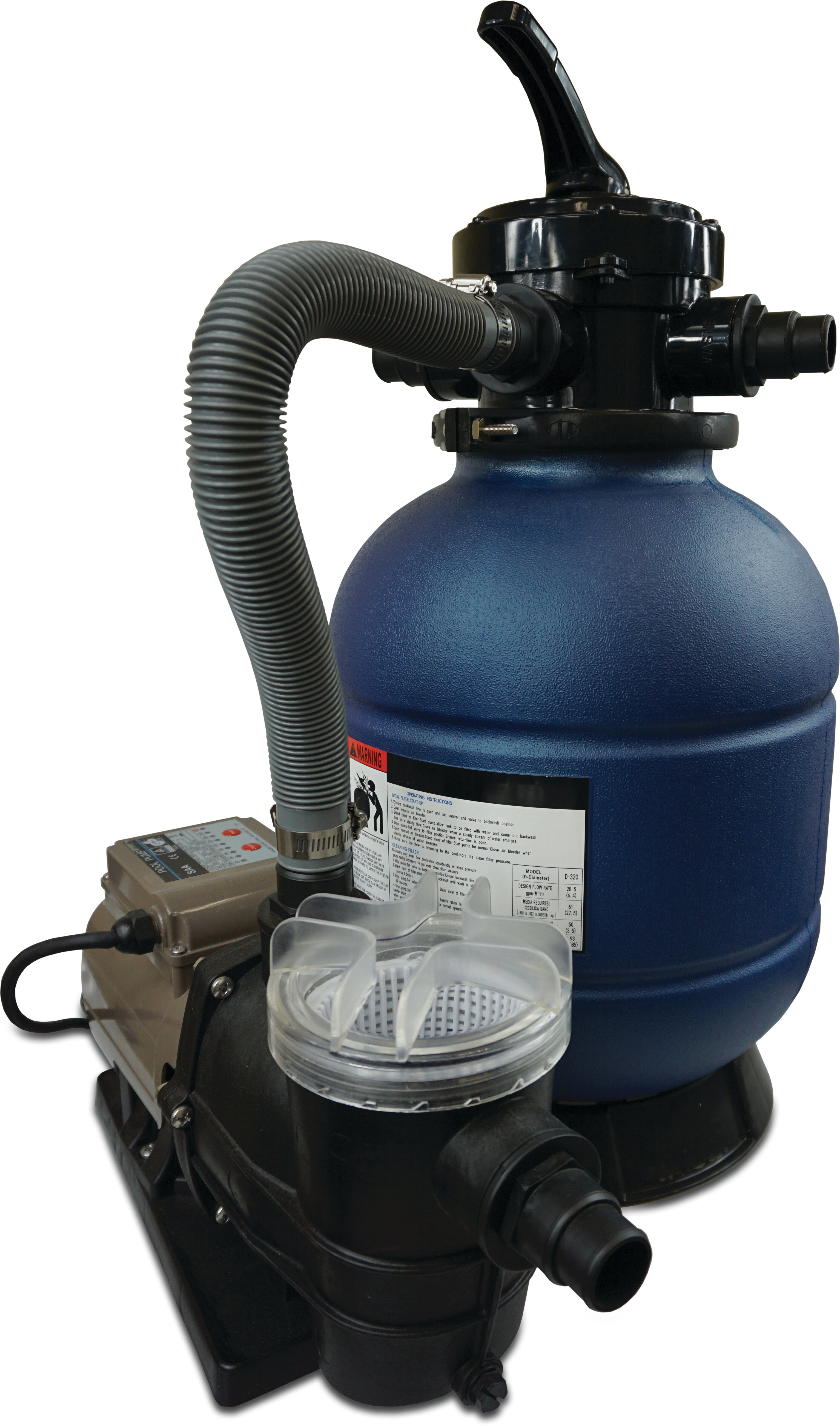 Hydro Star 300 Sand Filter and Pump Set with 0.25HP Pump - 300mm Tank