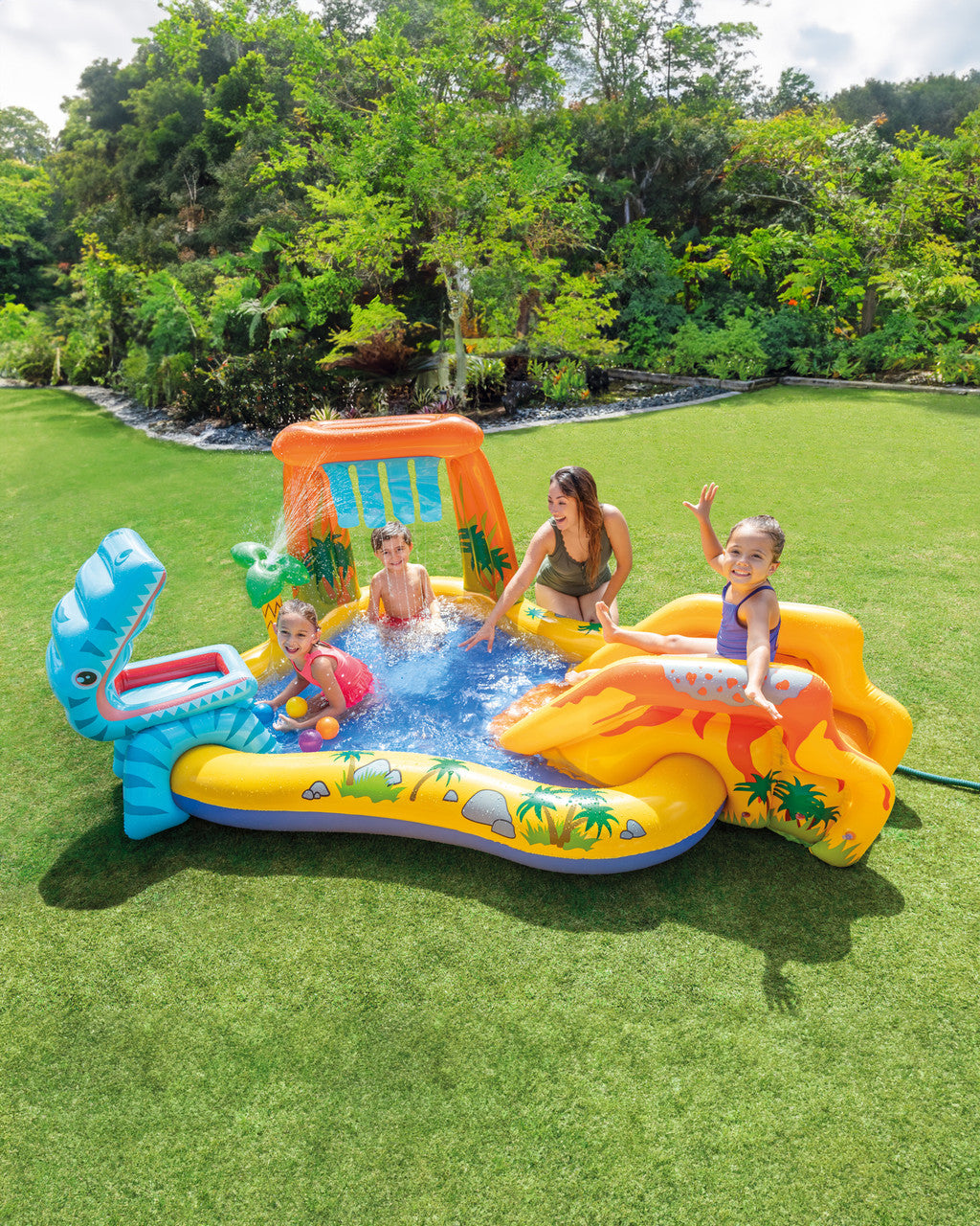 Intex Dinosaur Play Centre Inflatable Kids Water Play Centre with Slide