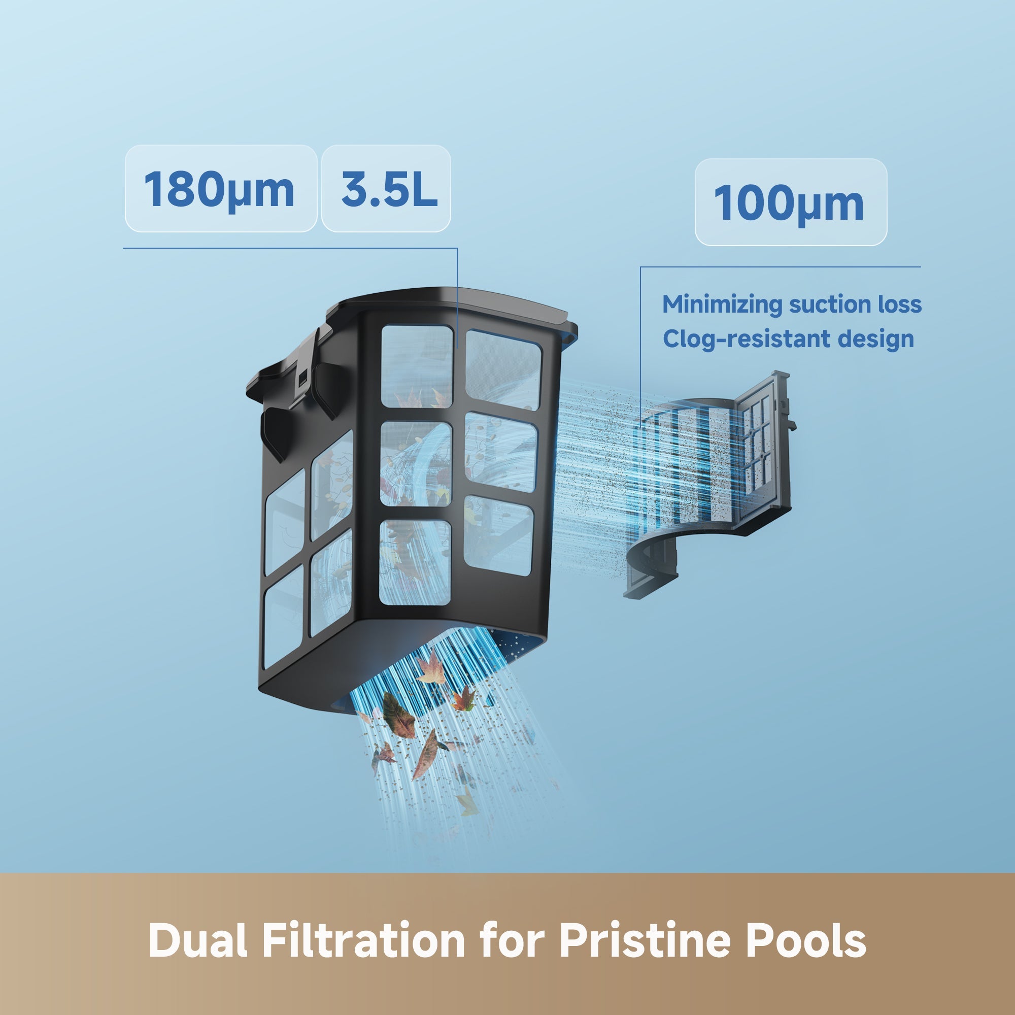 MOVA Diver A10 AI Cordless Robotic Pool Cleaner - Wall & Waterline