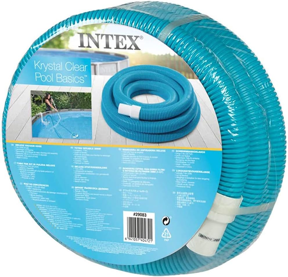 Intex Deluxe Vacuum Hose Accessory 38mm Swimming Pool Pipe x 7.6m Cleaner Kit