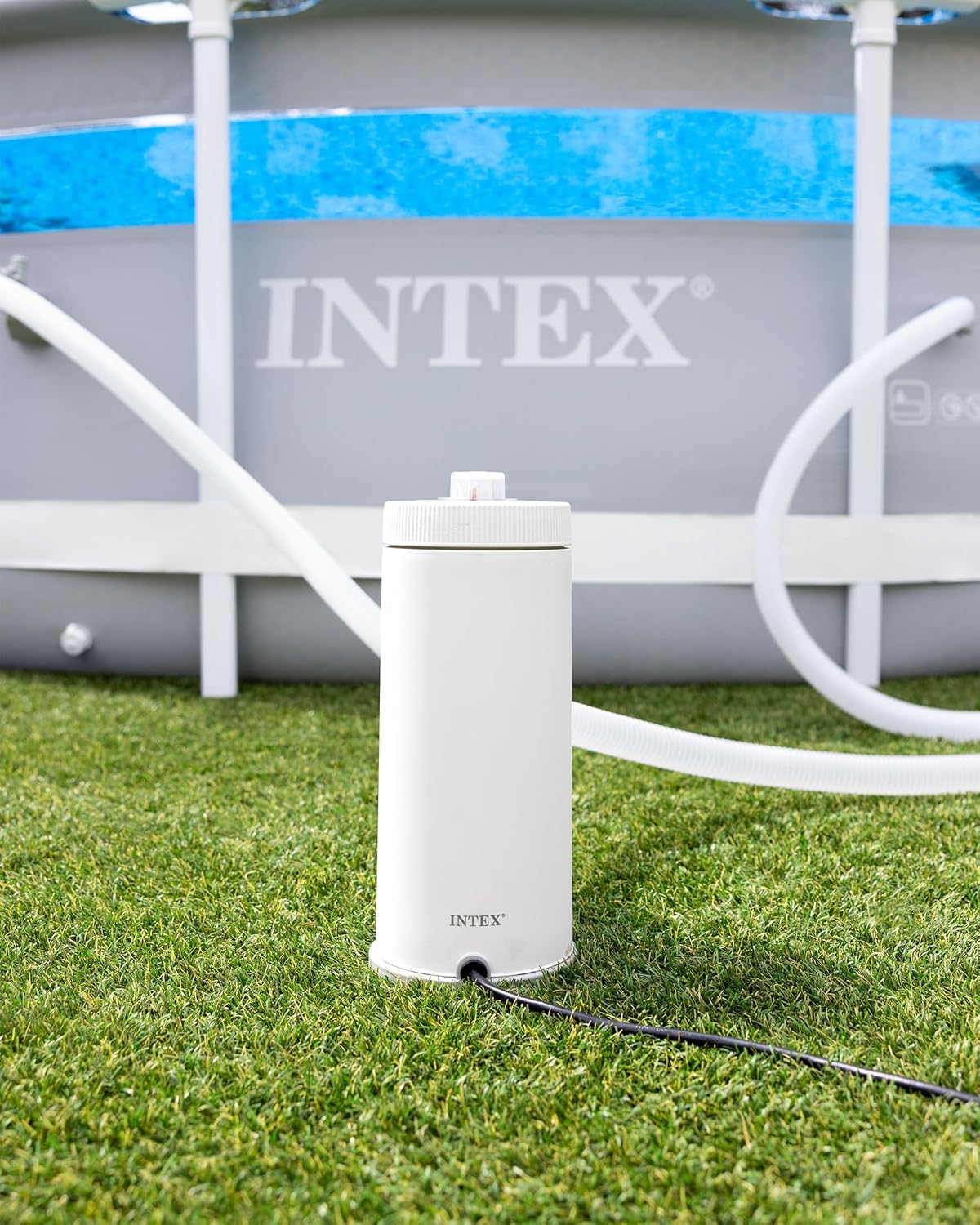 CLEARANCE: Intex C1000 Krystal Clear Cartridge Filter Pump 1000 GPH (EU Version, incl EU-to-UK Plug Adapter) - Brand New - Scruffy Box