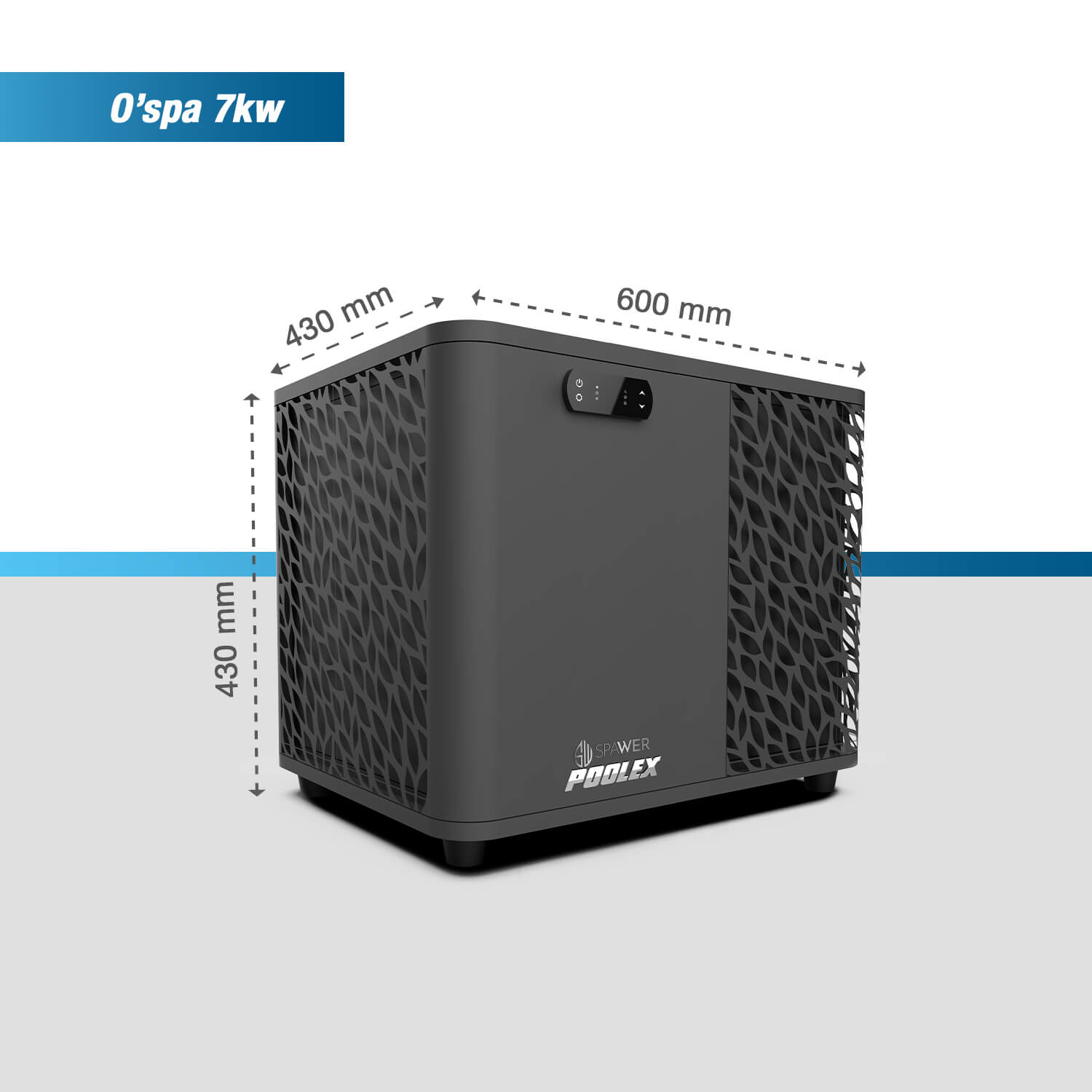 5kW Poolex O'Spa Spa & Hot Tub Heat Pump with Chiller Function (Wi-Fi)