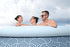 Bestway Fast Set 13ft x 33in Rattan Print Round Inflatable Pool with Filter Pump