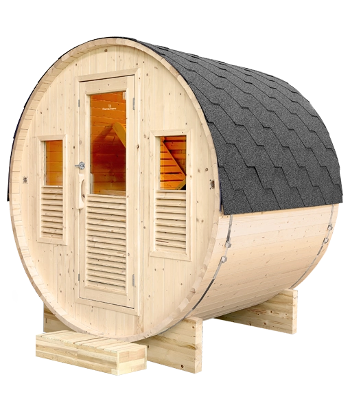 France Sauna Gaia Bella 3 person outdoor barrel sauna
