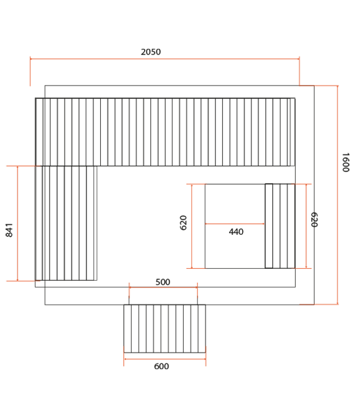Gaia Bella outdoor sauna dimensions