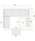 Gaia Bella outdoor sauna dimensions