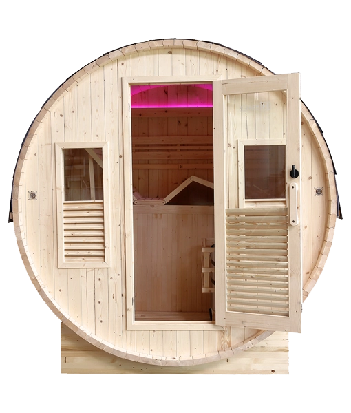 Gaia Bella outdoor sauna glazed door