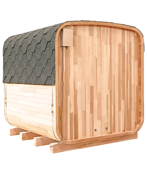 Gaia Nova outdoor sauna rear view