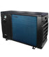 Rear of the Remora Inverter heat pump showing the blue coated evaporator coil