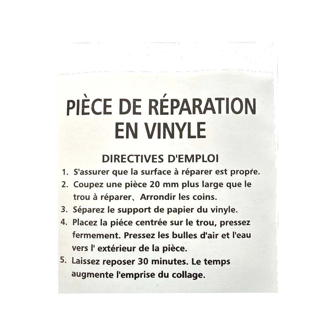 Premier Blue Vinyl Repair Patches – Self-Adhesive (French Label)