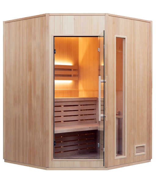 France Sauna Zen 3C corner steam sauna for 3 to 4 people