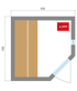 France Sauna Zen 3C dimensions