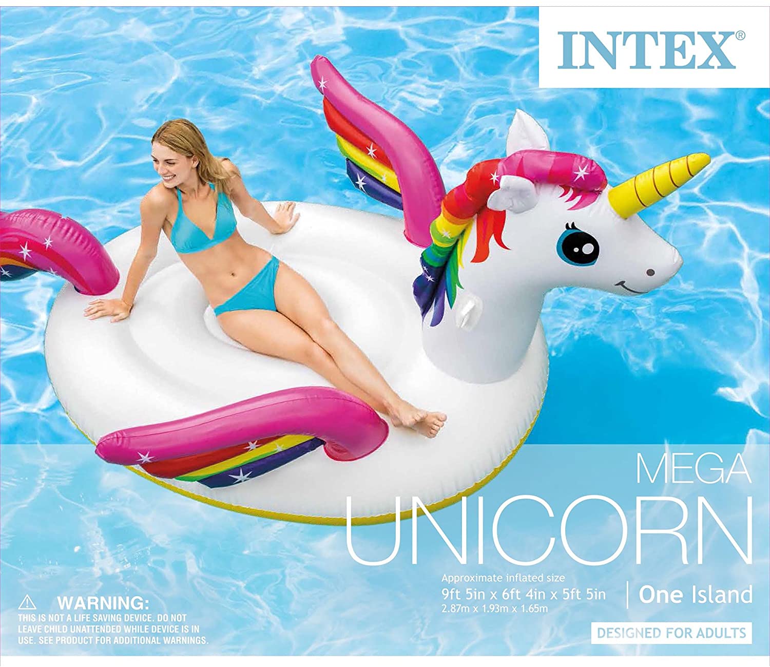 Intex Inflatable Mega Unicorn Island Float