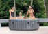Intex PureSpa Greywood Deluxe Inflatable 4 Person Hot Tub Spa - Includes 2 x Headrests - Drinks Holder and and Chlorine Starter Kit