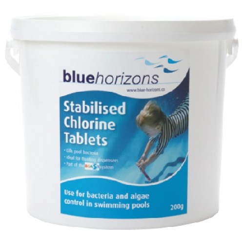 Blue Horizons 1KG 200g Large Chlorine Tablets (Hockey Puck Type)