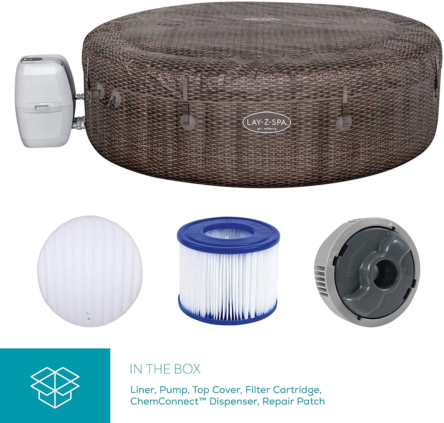 Lay-Z-Spa St Moritz Air Jet 5-7 Person Spa - Collection Deal
